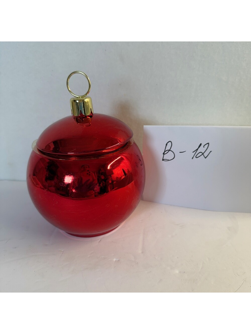 Teleflora‎ Red Ornament Jar Vase Holiday Decor Storage Location Number: B-12